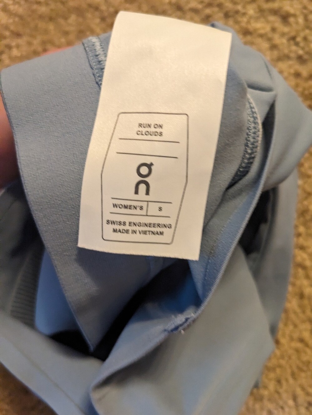 On Running Powder Blue Racerback Crop Top - Picture 7 of 7